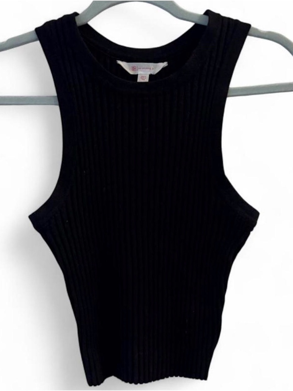 No Boundaries Black Ribbed Tank Top